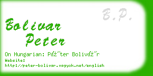 bolivar peter business card